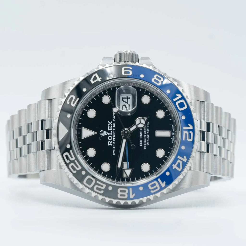 Rolex GMT-Master II “Batman” – Dual Time Luxury Steel Watch with Jubilee Bracelet