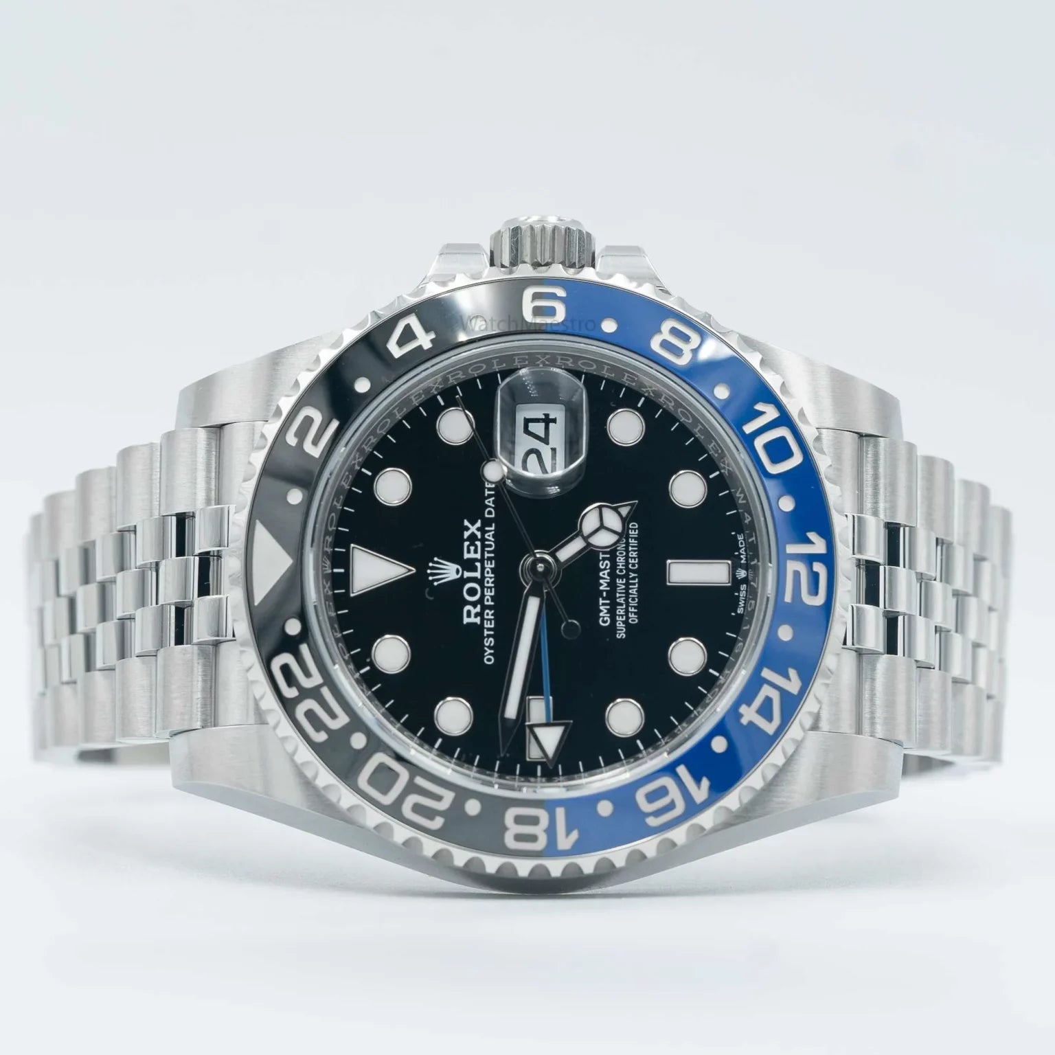 Rolex GMT-Master II “Batman” – Dual Time Luxury Steel Watch with Jubilee Bracelet
