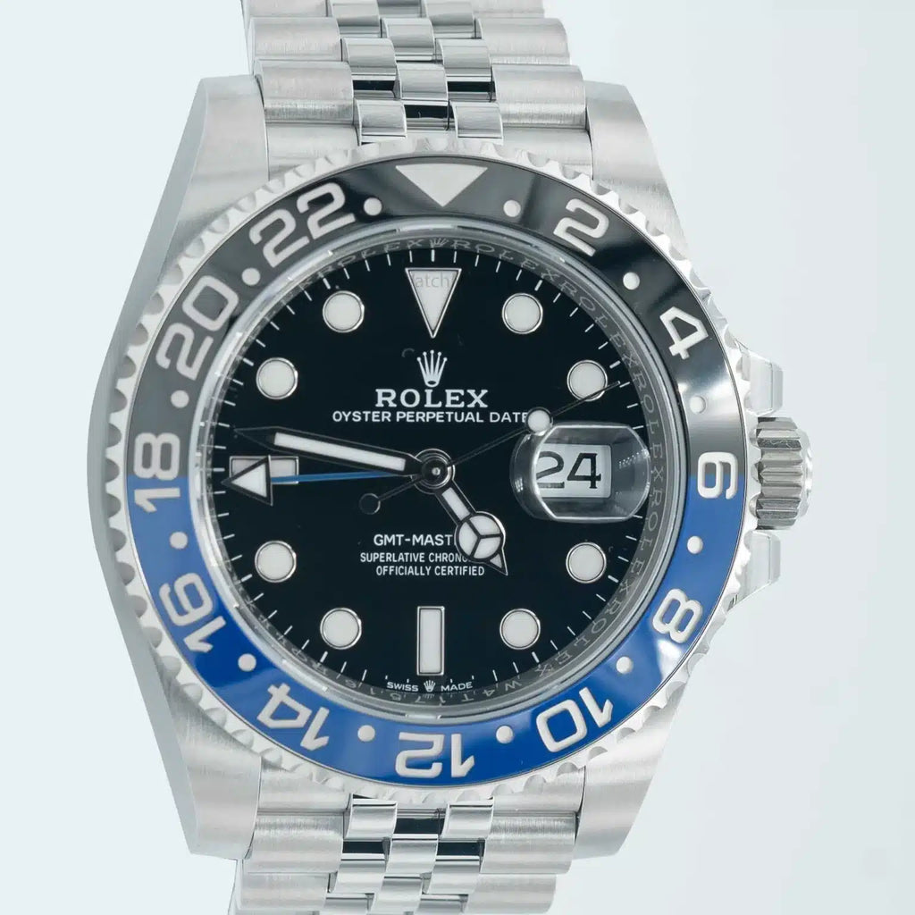 Rolex GMT-Master II “Batman” – Dual Time Luxury Steel Watch with Jubilee Bracelet