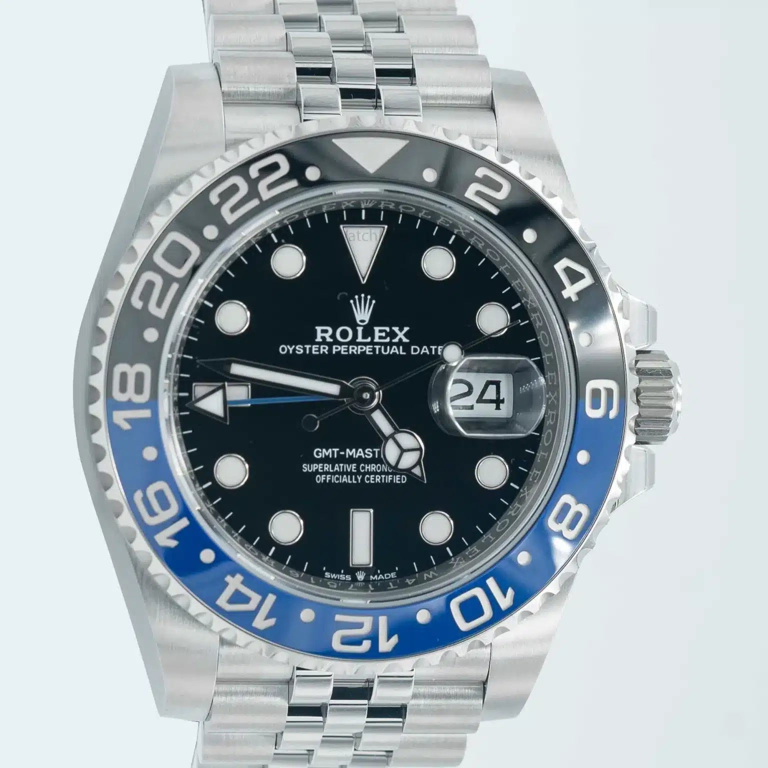 Rolex GMT-Master II “Batman” – Dual Time Luxury Steel Watch with Jubilee Bracelet